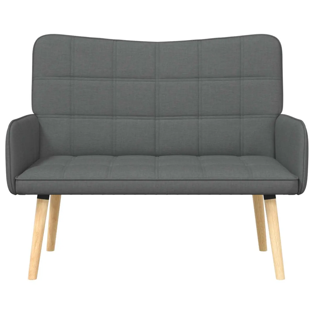 2-Seater Sofa Dark Grey Living Room Furniture Couch Modern Design 115 x 61 x