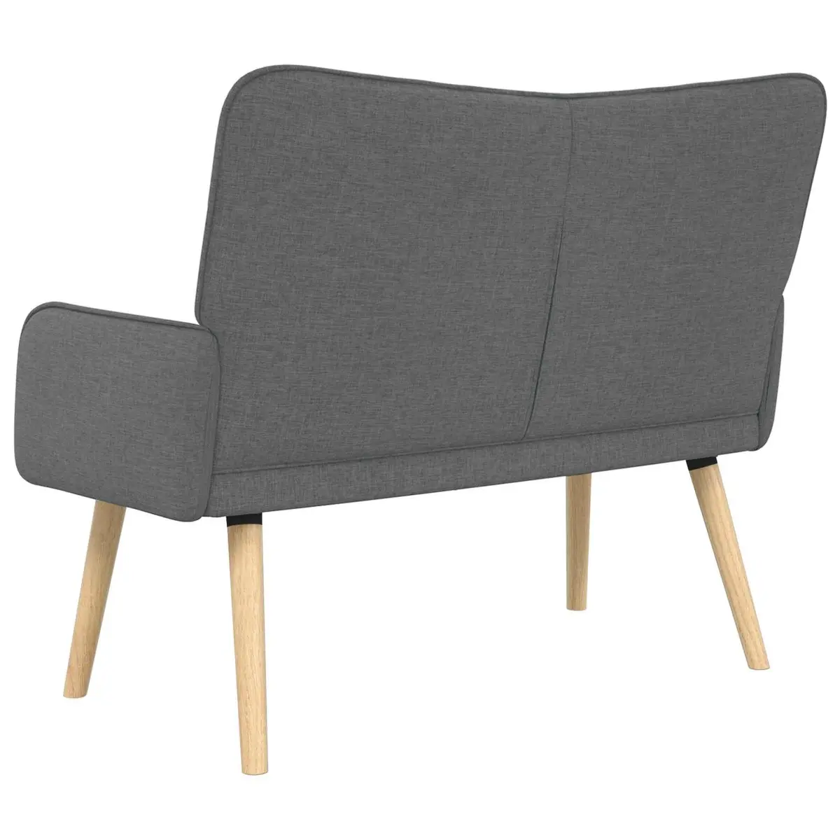 2-Seater Sofa Dark Grey Living Room Furniture Couch Modern Design 115 x 61 x