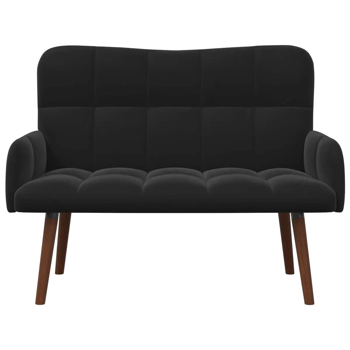 Black Velvet 2-Seater Sofa
