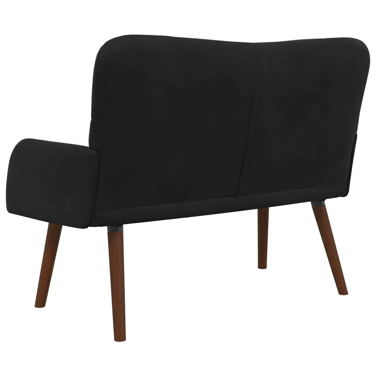 Black Velvet 2-Seater Sofa