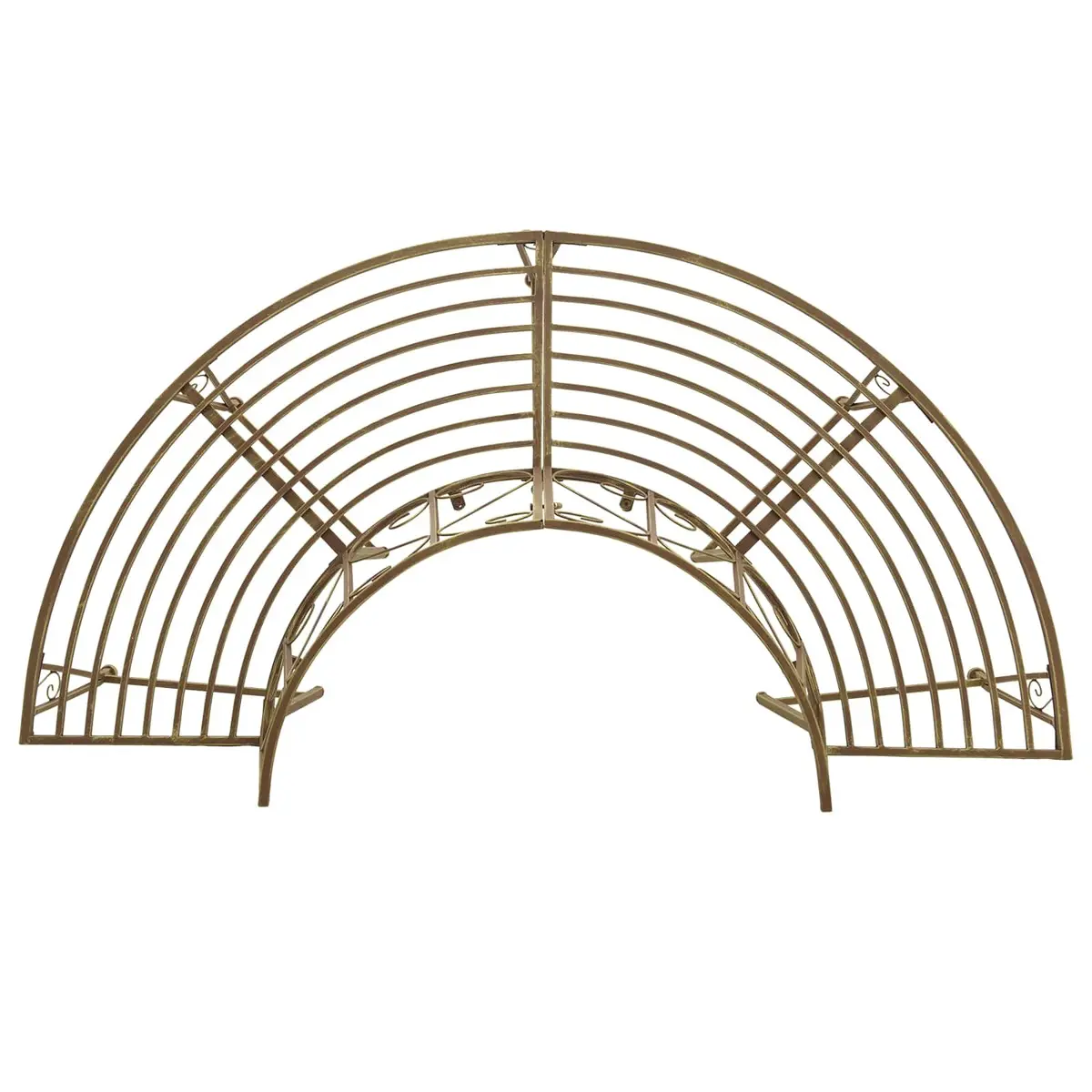 Outdoor Tree Bench 4-Seater Garden Furniture Steel Frame Backyard Wraparound