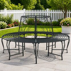 Your 8-Seater Outdoor Tree Bench Awaits You