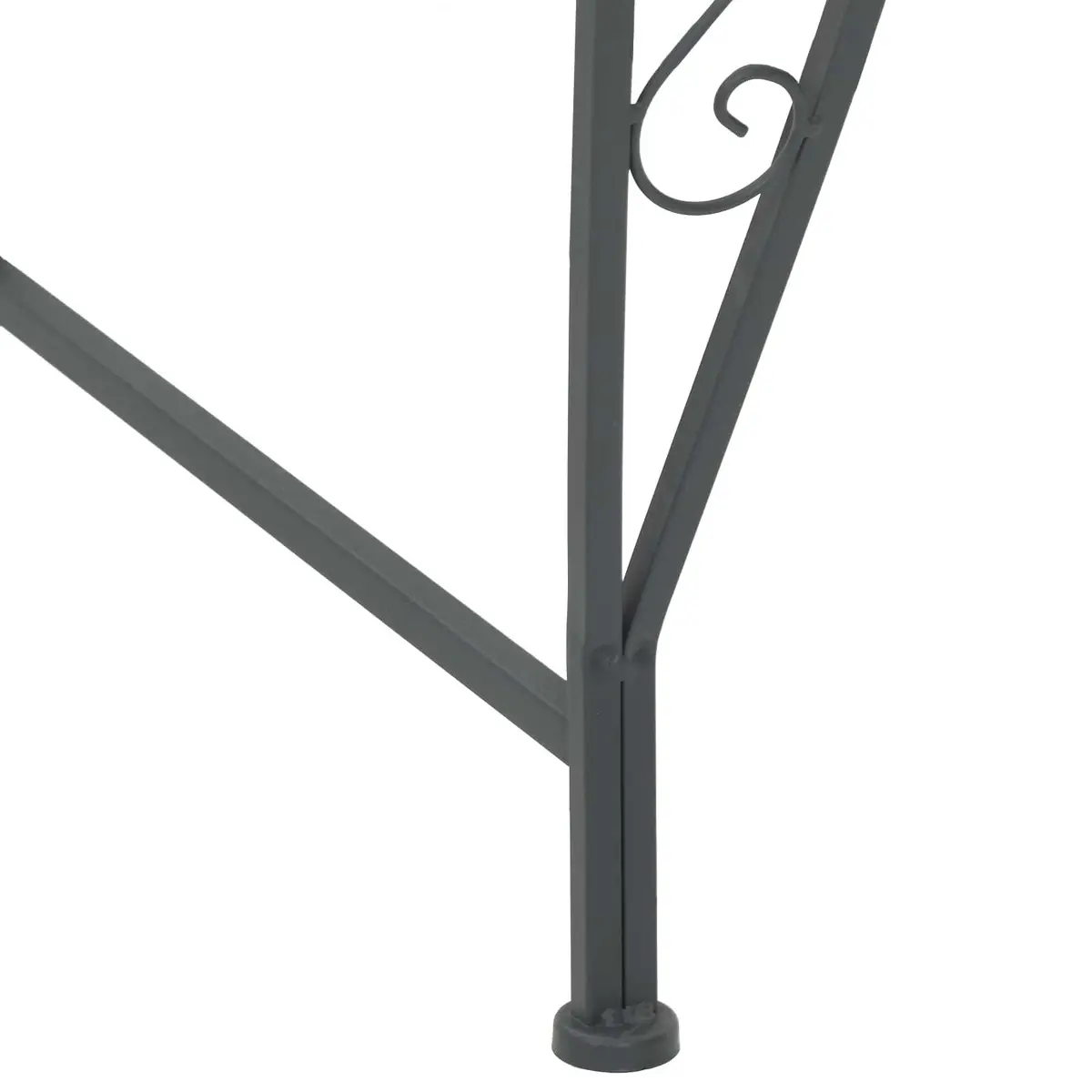 Round Tree Bench 8-Seater Garden Outdoor Seating Steel Frame Grey 160cm Diameter
