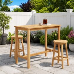 Your New Favorite Outdoor Bar Table in Teak