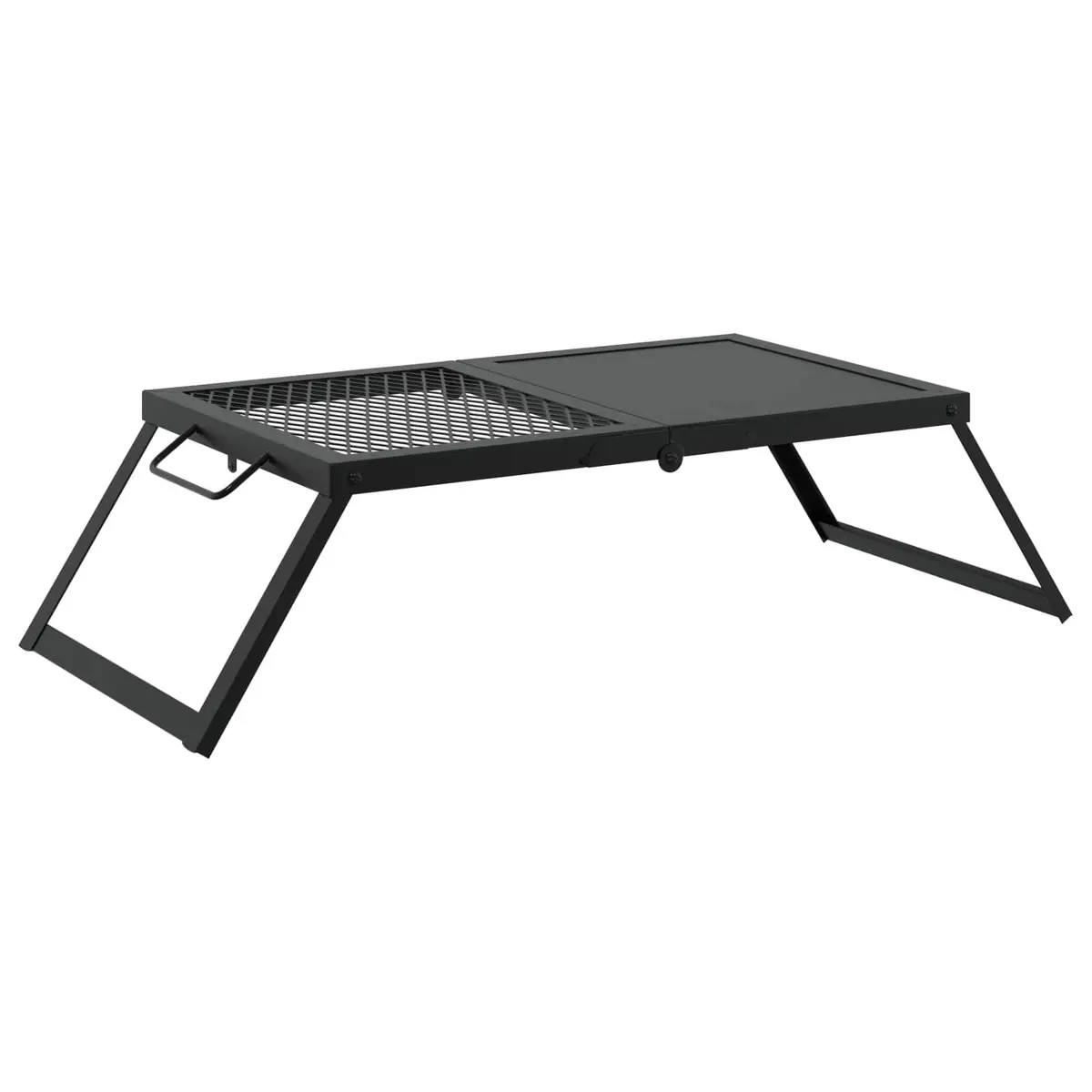 Foldable Camping Grill Portable Outdoor Cooking Black 31.5 x 26.5 x 4 cm