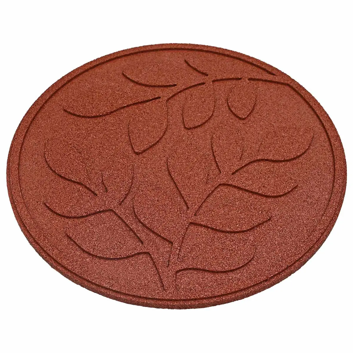 Stepping Stone Red Round Outdoor Decorative Rubber Stones 44 cm Diameter 6 Piece