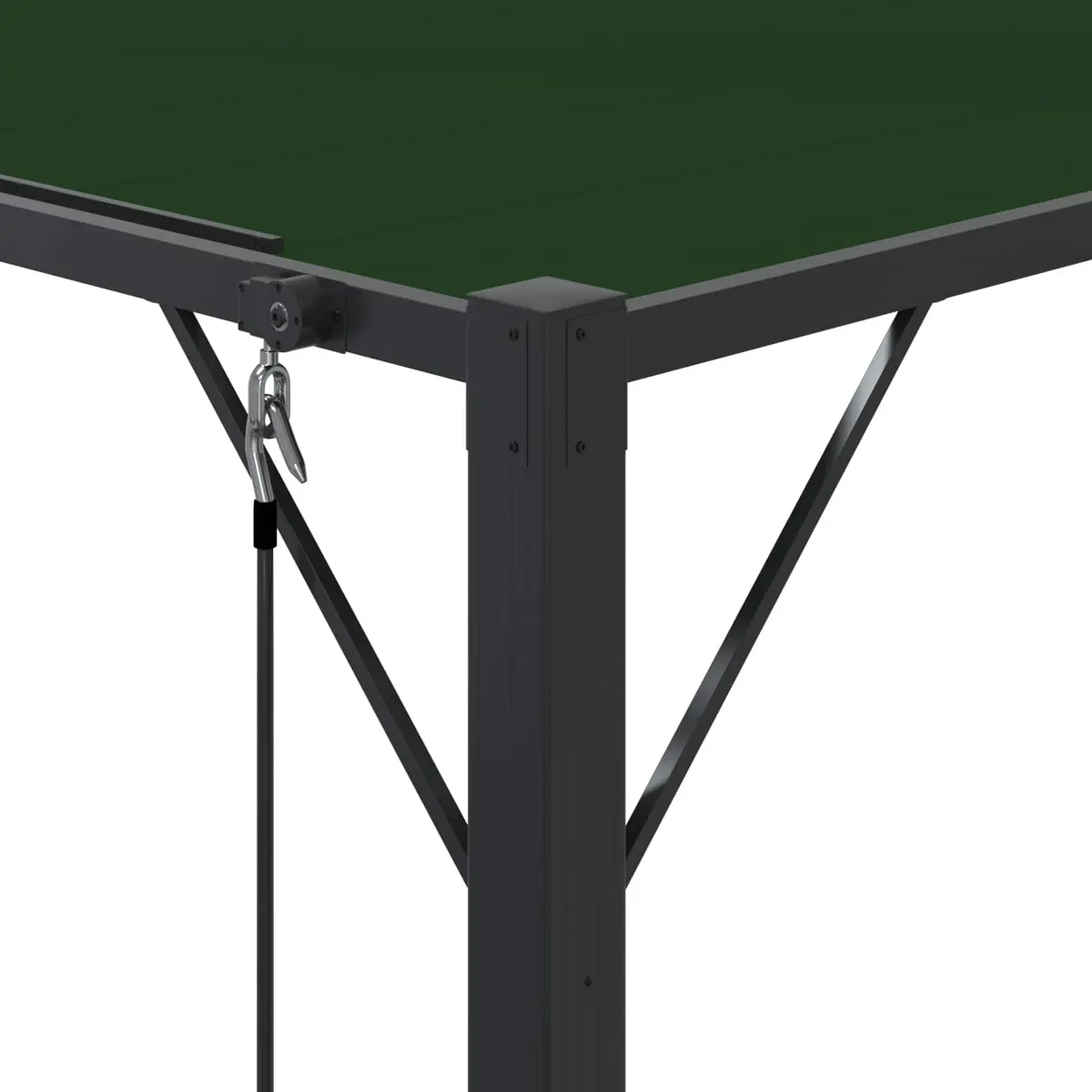 Outdoor Canopy Gazebo Green Adjustable Louvered Roof 3 x 4 m Aluminium Frame for Garden Patio Poolside Relaxation
