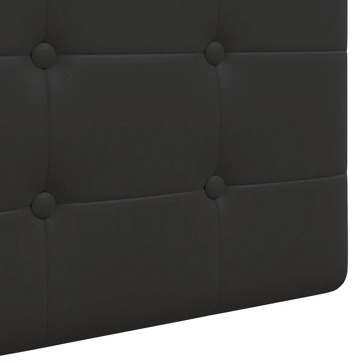 Hanging Headboard Modern Black Faux Leather Wall-Mounted Backrest Support 50 Inch