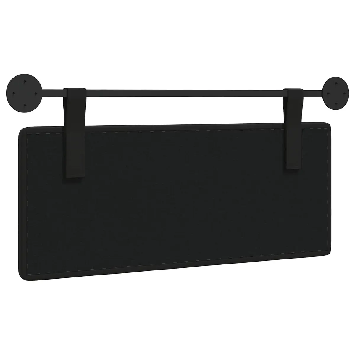 Hanging Headboard Black Modern Wall-Mounted Bedroom Backrest Padded Upholstery