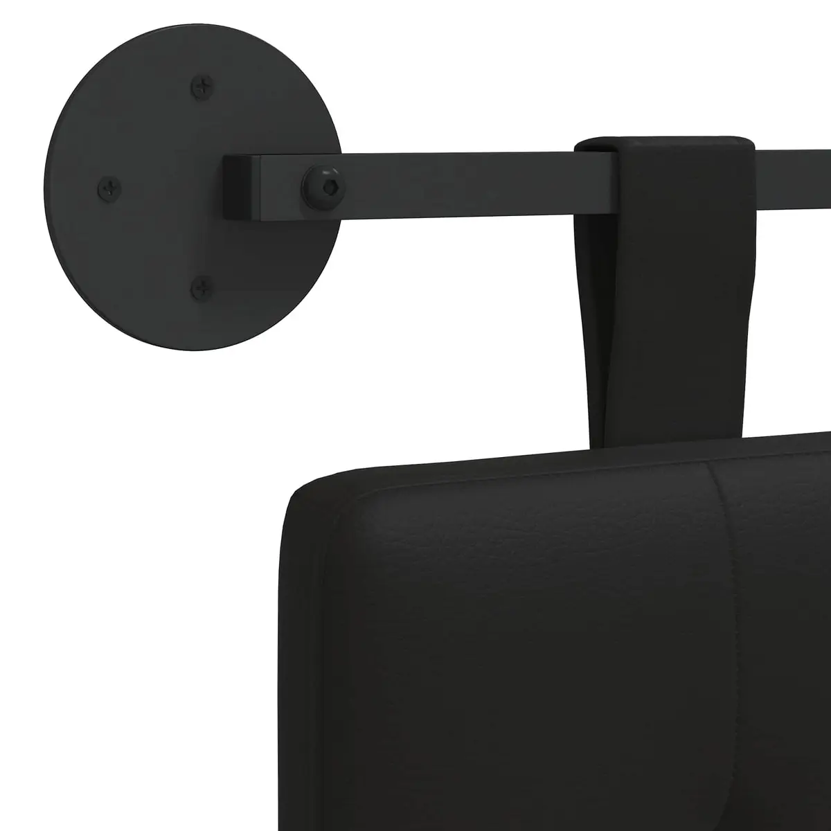 Hanging Headboard Wall Mounted Bedroom Backrest Modern Minimalist Design Black