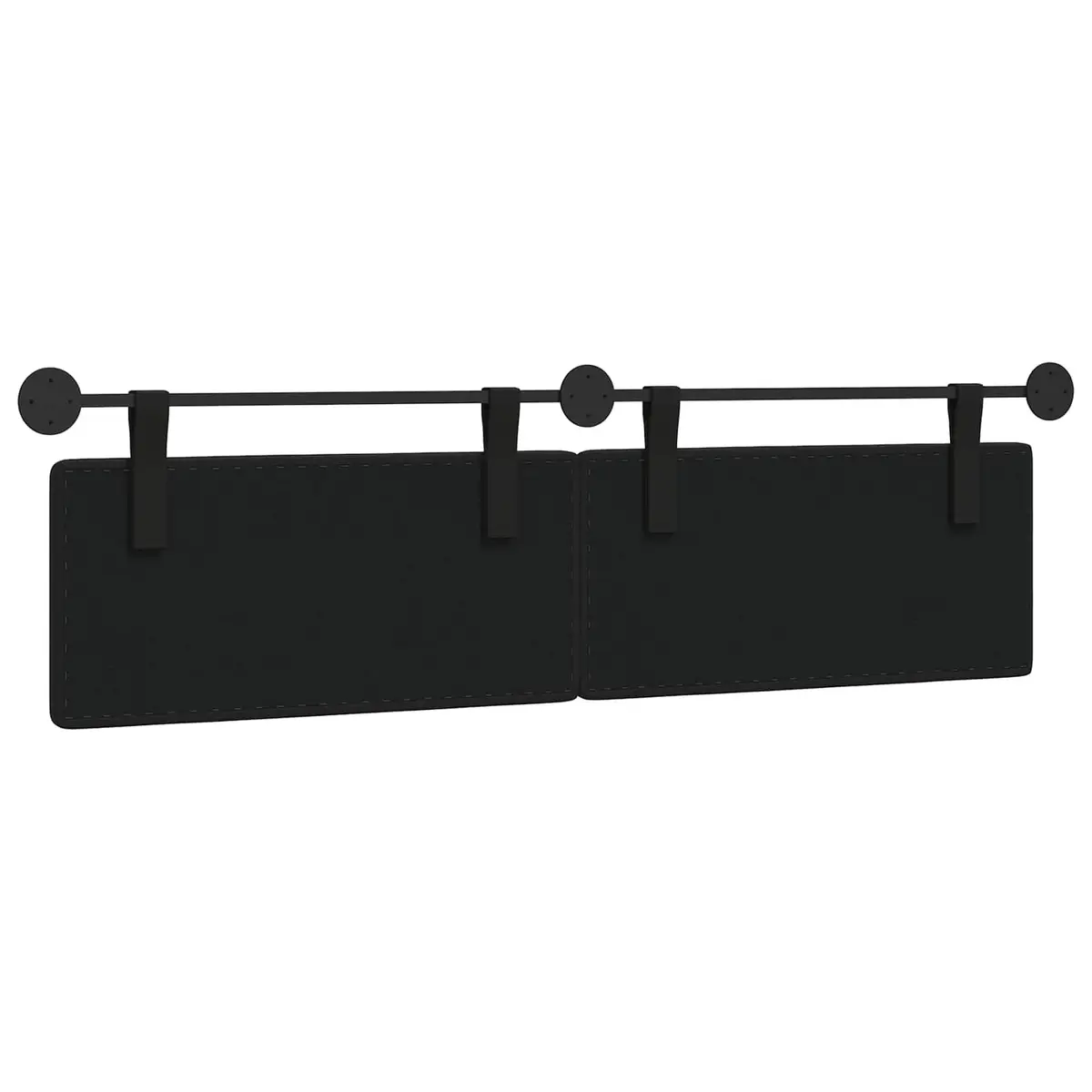 Hanging Headboard Black Modern Wall Mounted Bedroom Backrest Support Upholstered