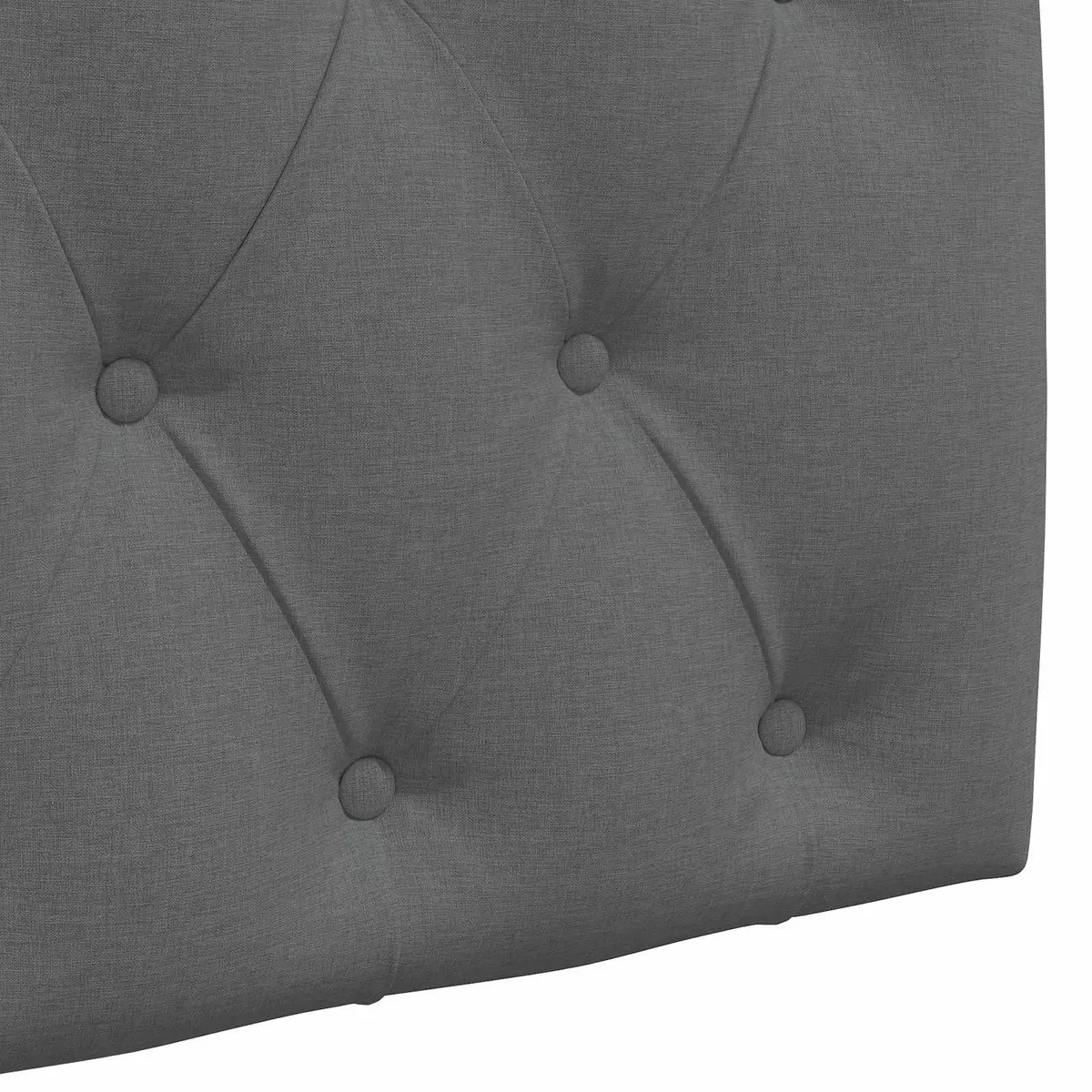 Hanging Headboard Wall-Mounted Button-Tufted Grey Fabric