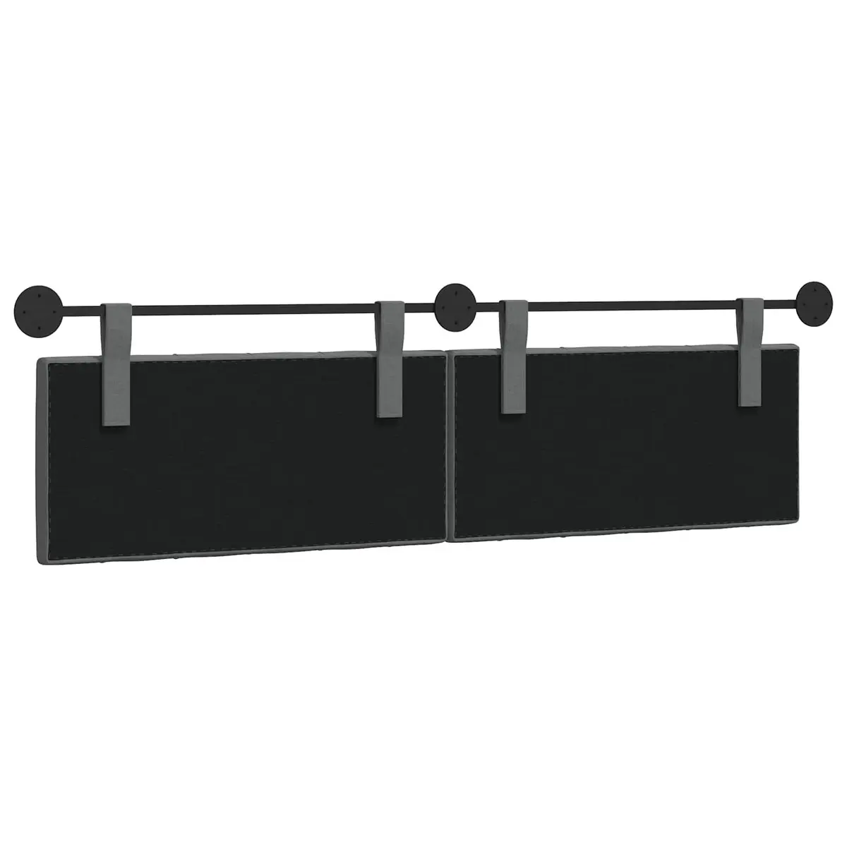 Grey Fabric Wall-Mounted Headboard