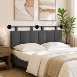 Friendly Grey Upholstered Hanging Headboard