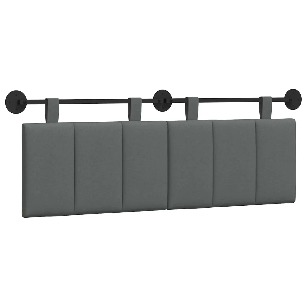 Hanging Headboard Upholstered Fabric Grey Wall-Mounted Bedroom Furniture