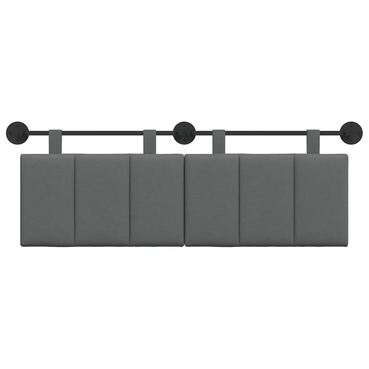 Hanging Headboard Upholstered Fabric Grey Wall-Mounted Bedroom Furniture