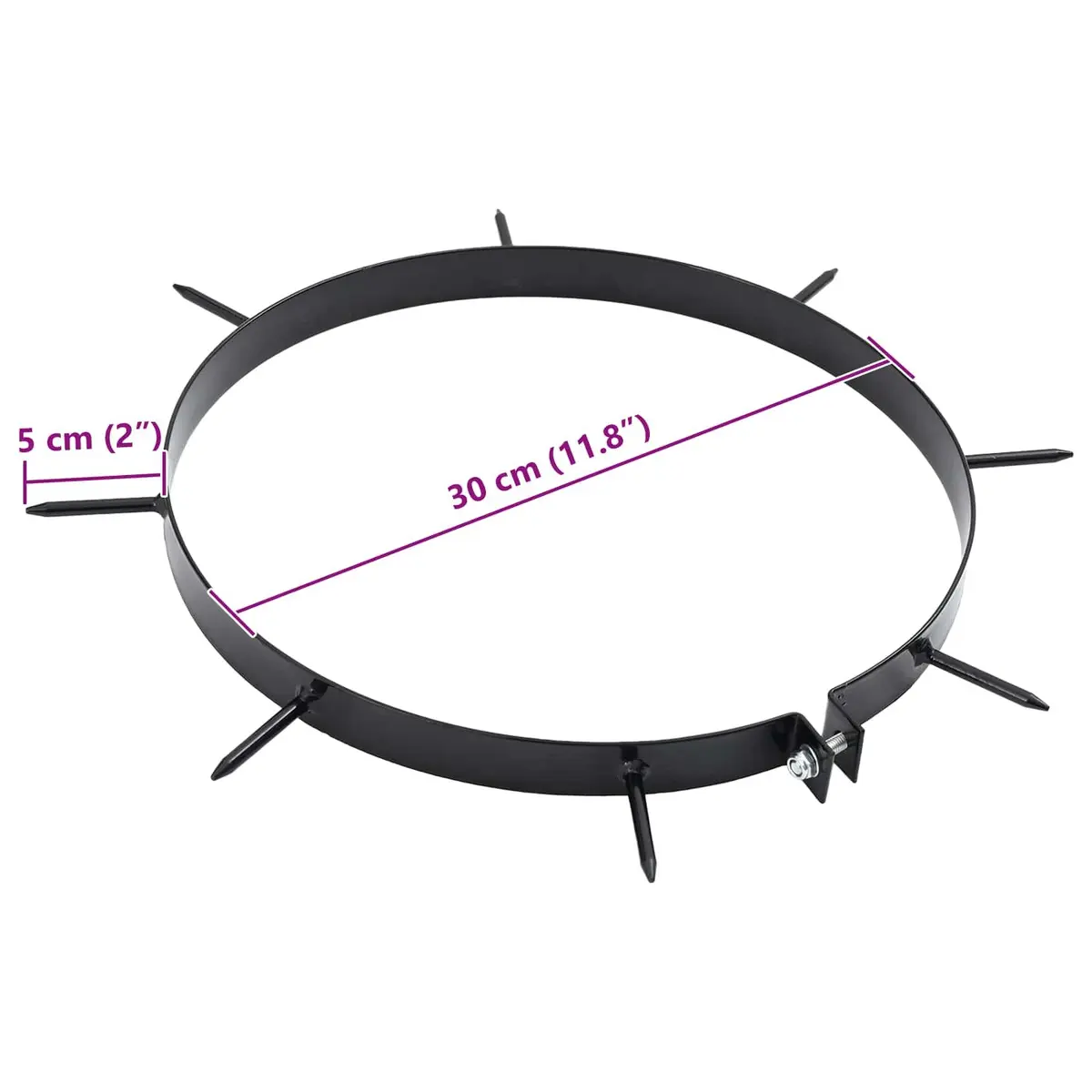 Lawn Aerator Clamp with Spikes 5 Pieces Ø 30 cm Steel Garden Tool