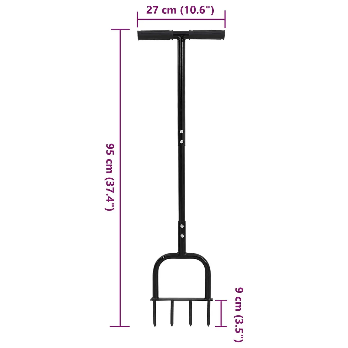 Black Lawn Aerator Tool for Healthier Lawns