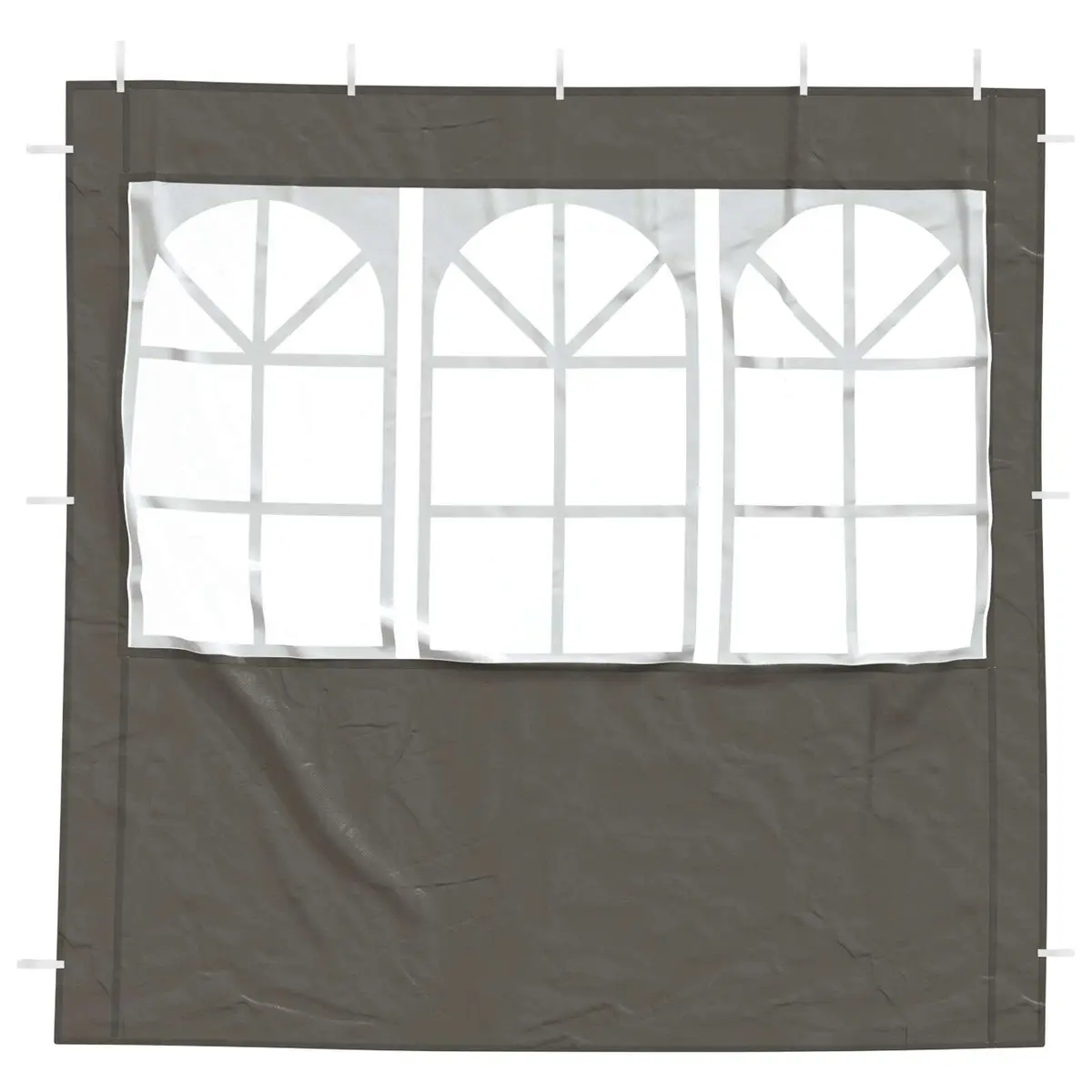 Party Tent Sidewall 2 Piece Weather Resistant Anthracite PE Steel 200 x 195 cm
