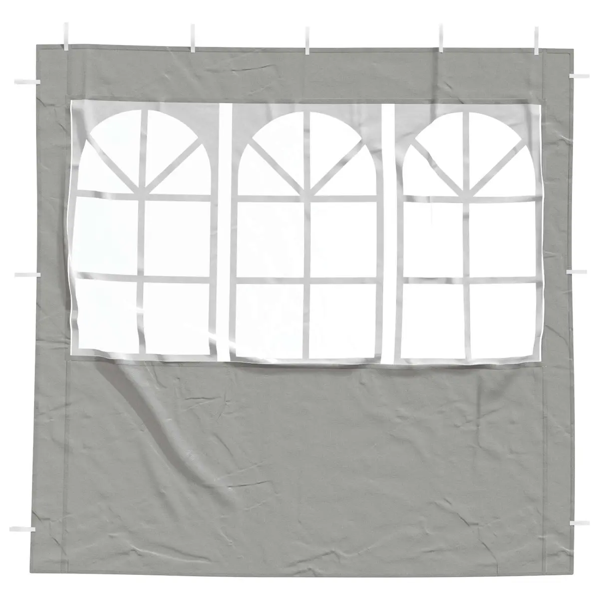 Party Tent Sidewall Grey PE Steel Panels 200 x 195 cm 2 Piece