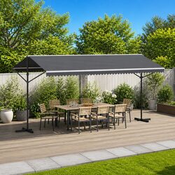 Enjoy Shade with Our 5 x 3 m Grey Free Standing Awning