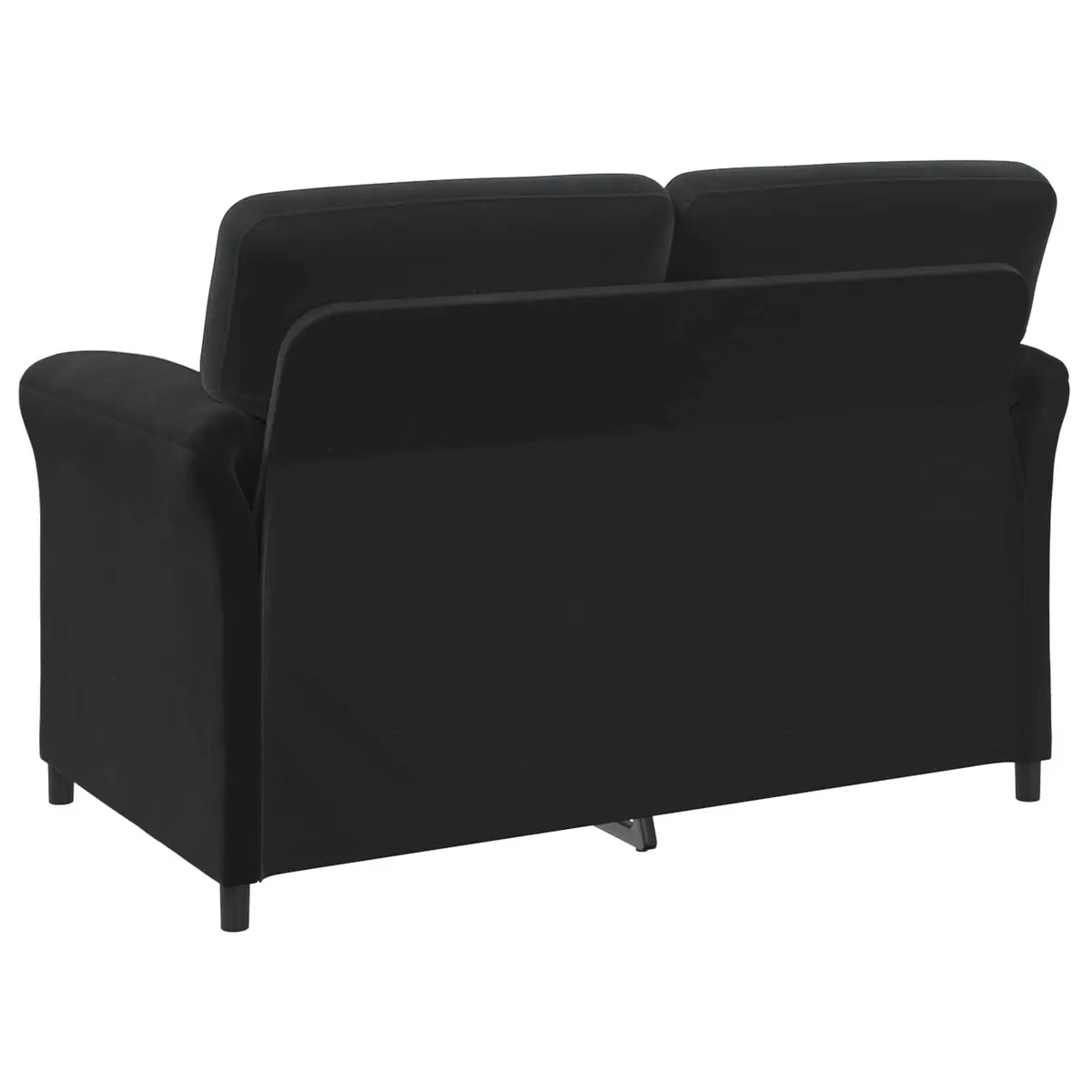 2-Seater Sofa Black Velvet Contemporary Lounge Furniture 138cm