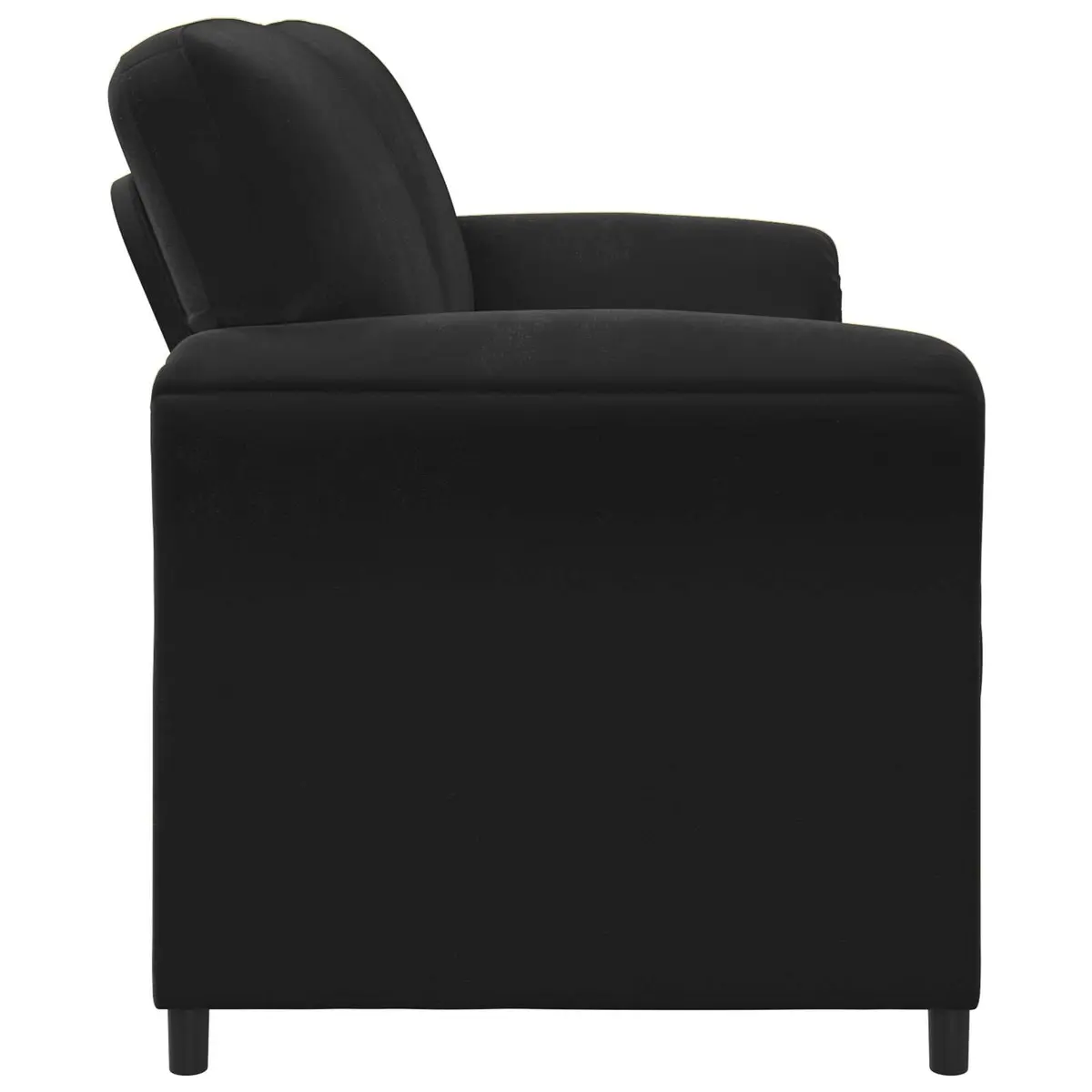 2-Seater Black Velvet Sofa