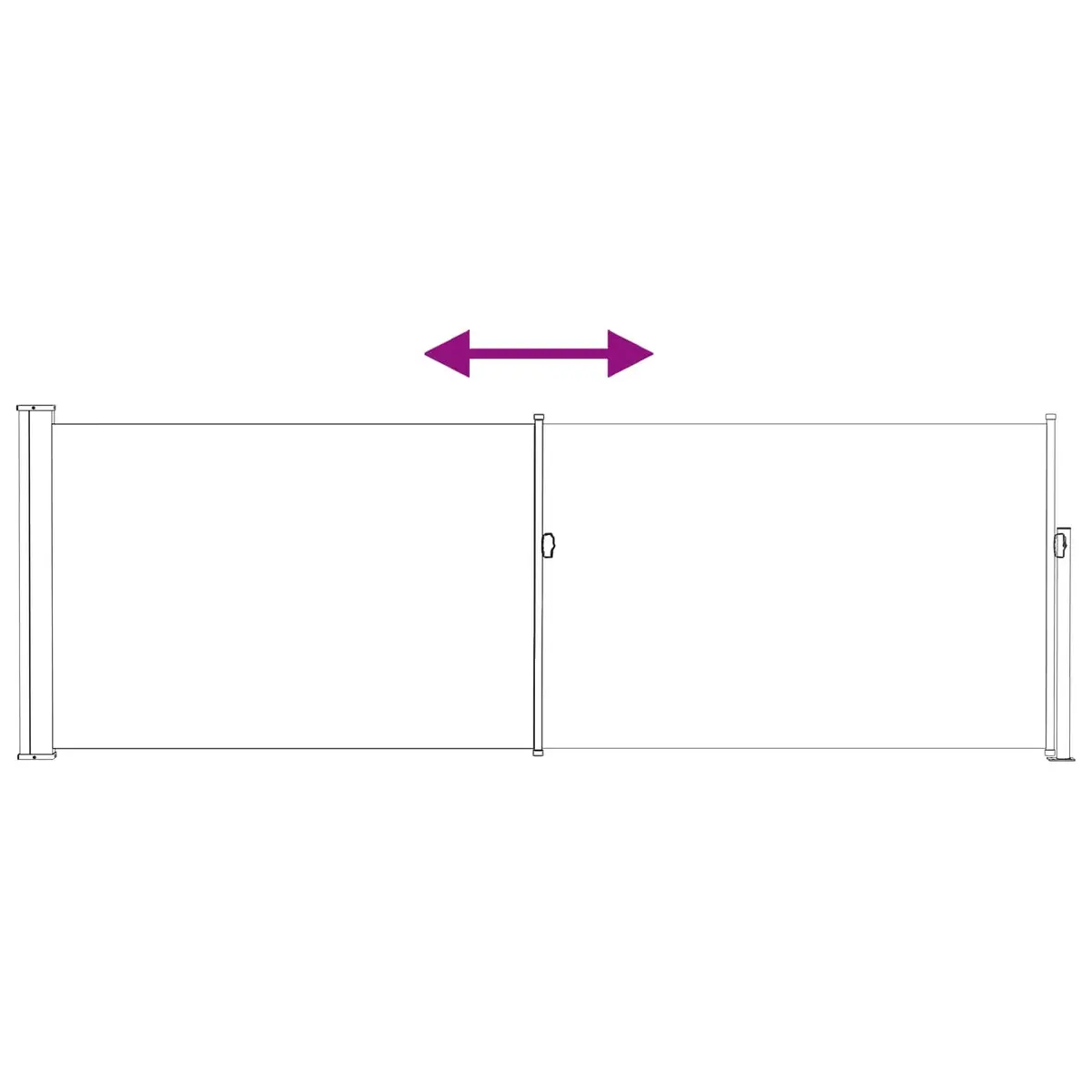 Retractable Side Awning 300 x 100 cm Outdoor Patio Garden Sunshade Privacy