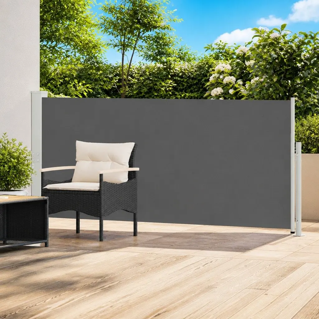 Retractable Side Awning 140 x 500 cm Outdoor Garden Patio Sunshade Privacy
