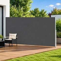 Retractable Side Awning 180 x 500 cm Outdoor Garden Patio Shade Privacy Screen