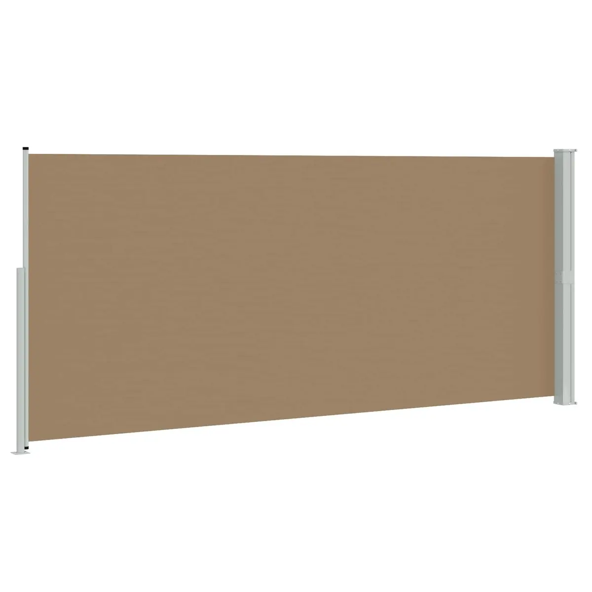 Retractable Side Awning 180 x 600 cm Outdoor Garden Patio Shade Screen Taupe