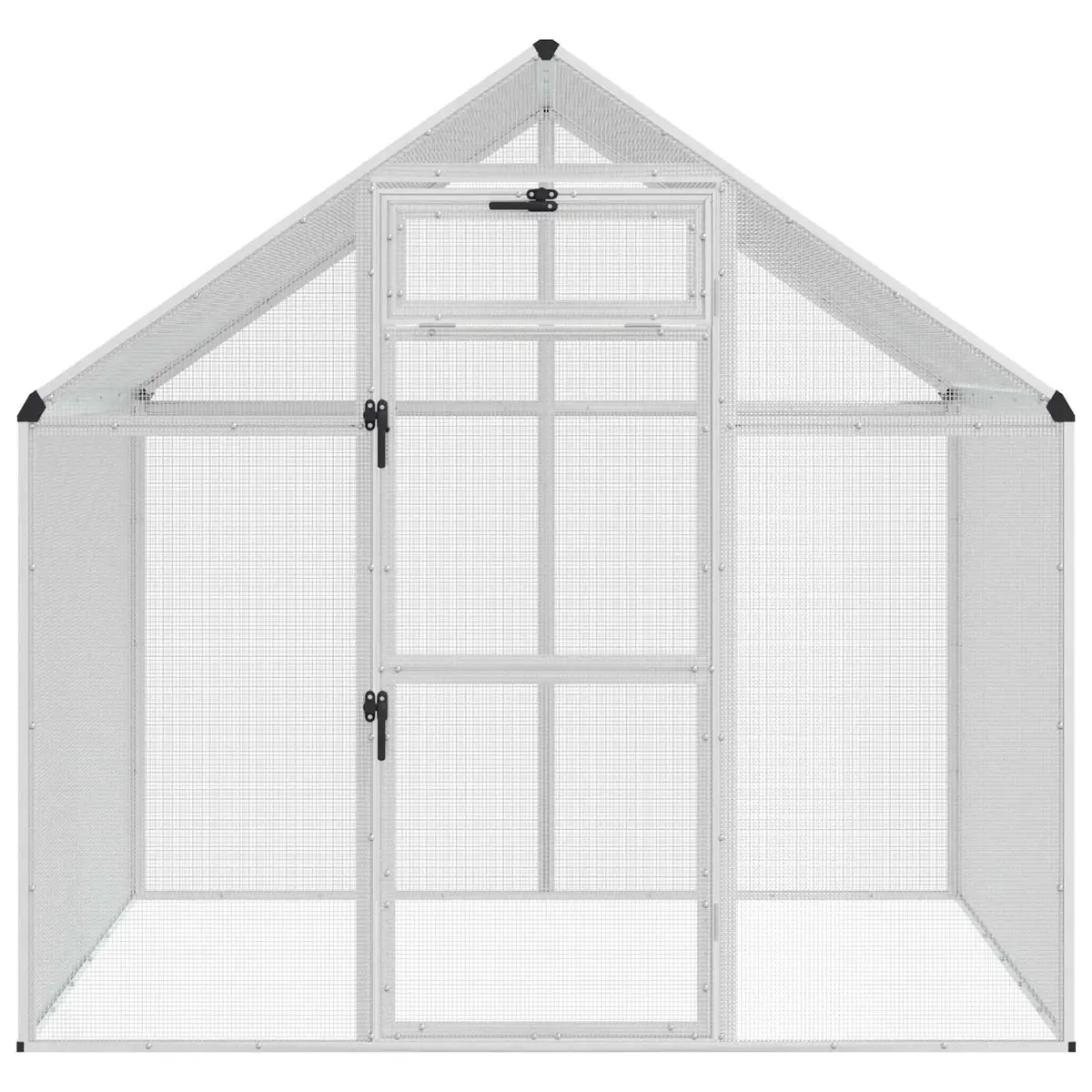 Bird Cage Silver Outdoor Garden Aviary Welded Wire Mesh Weatherproof Large