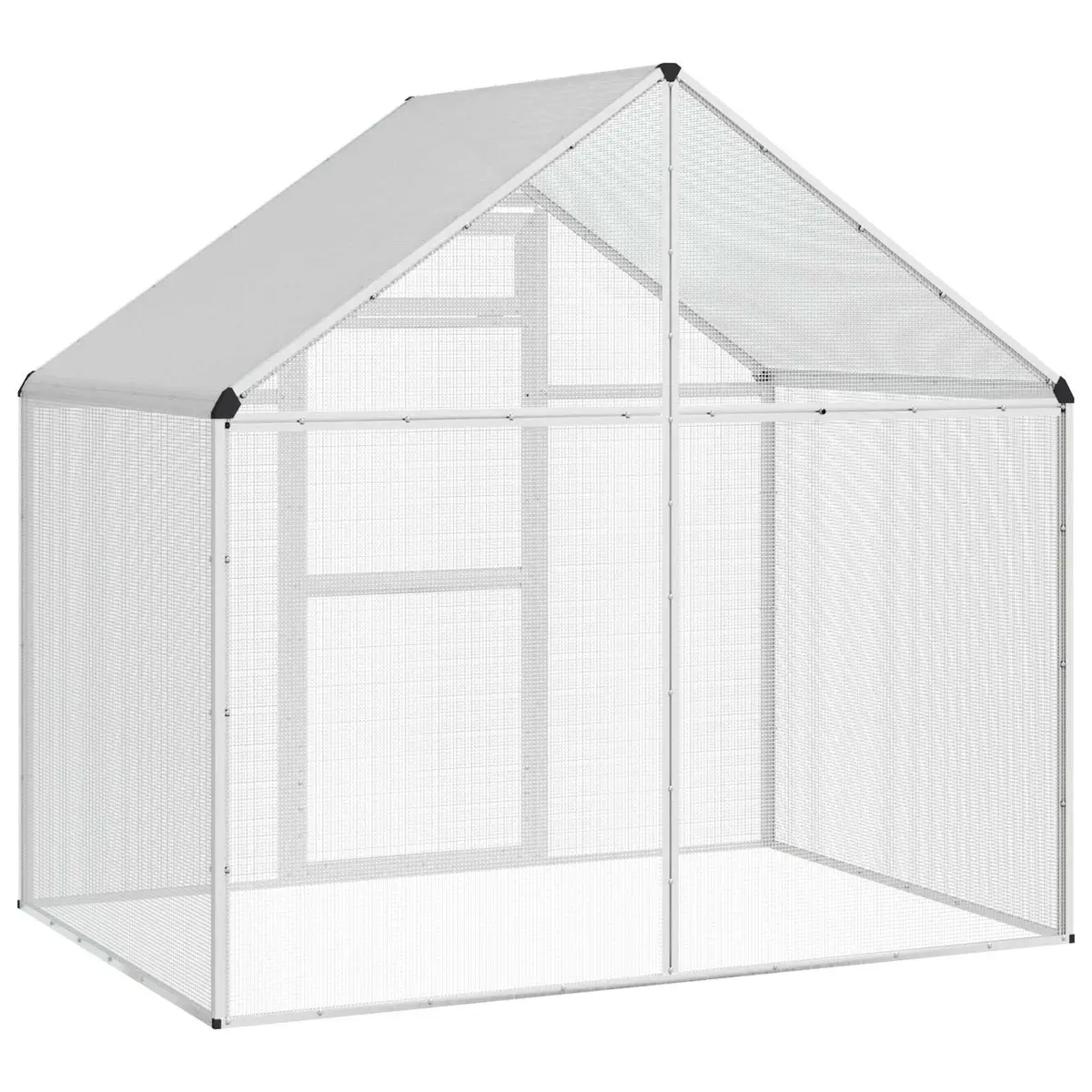 Bird Cage Silver Outdoor Garden Aviary Welded Wire Mesh Weatherproof Large
