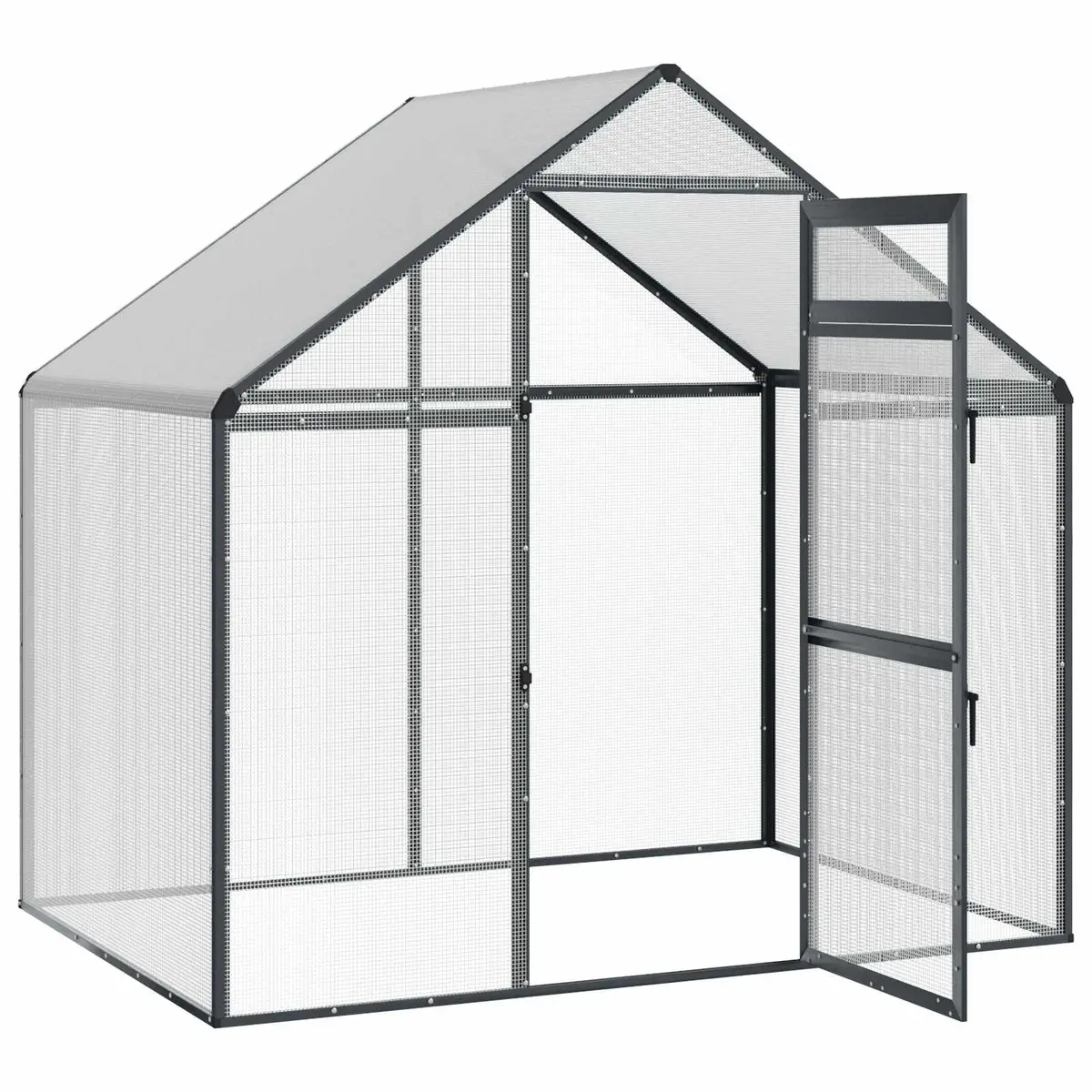 Bird Cage Weatherproof Anthracite Outdoor Garden Aviary 1815 x 1105 x 1735 cm