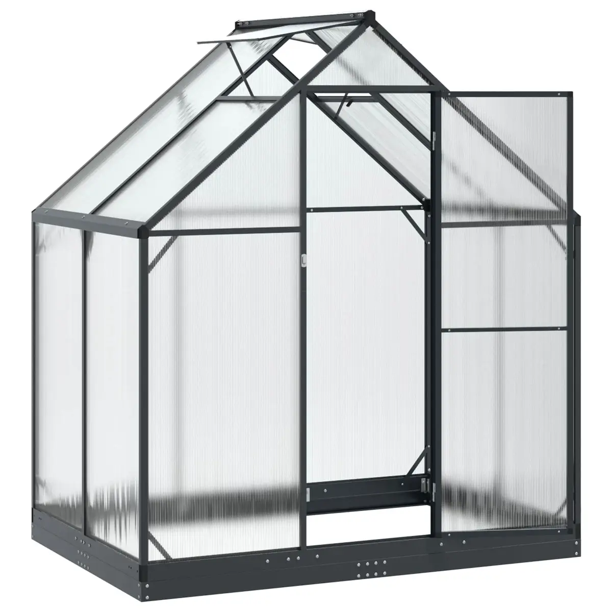 Garden Greenhouse Tunnel Adjustable Height Anthracite Weather-Resistant 1835 x 1230 x 2070 mm