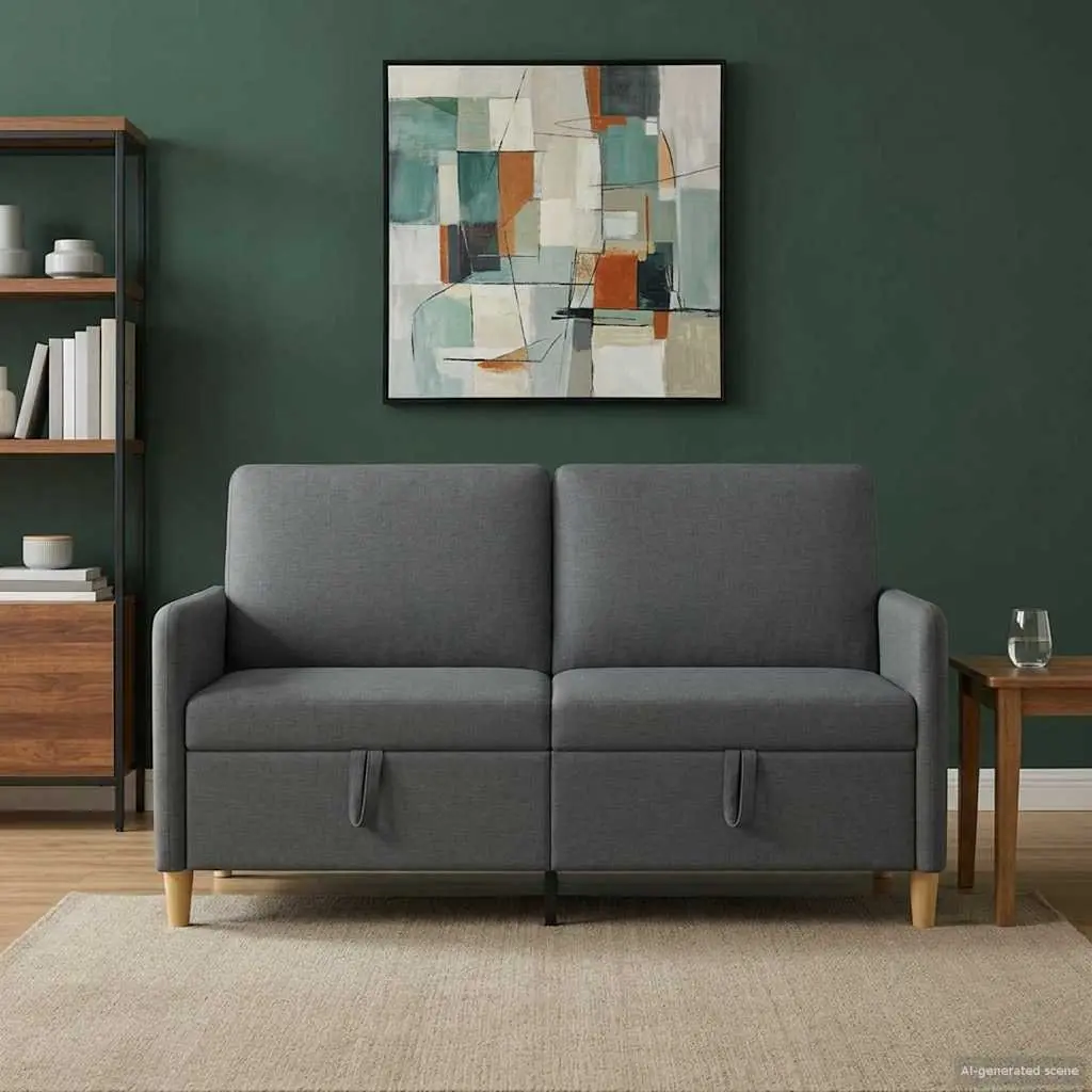 Dark Grey Storage Sofa