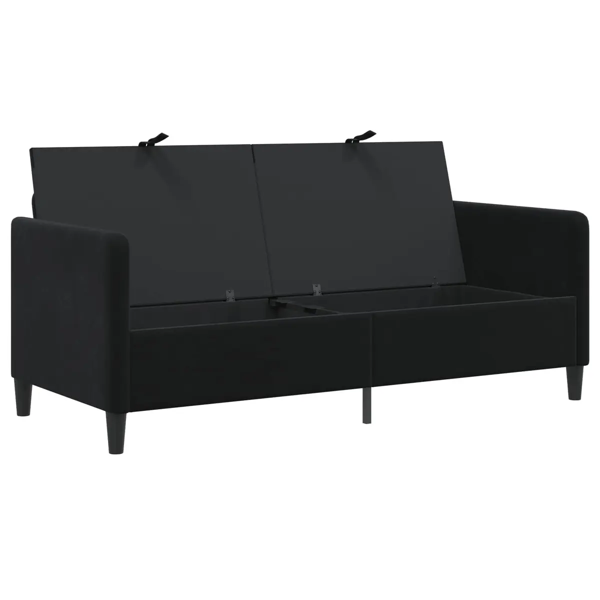 Storage Sofa Black Modern Lift-Up Seat Furniture Living Room Couch 172x78x87cm