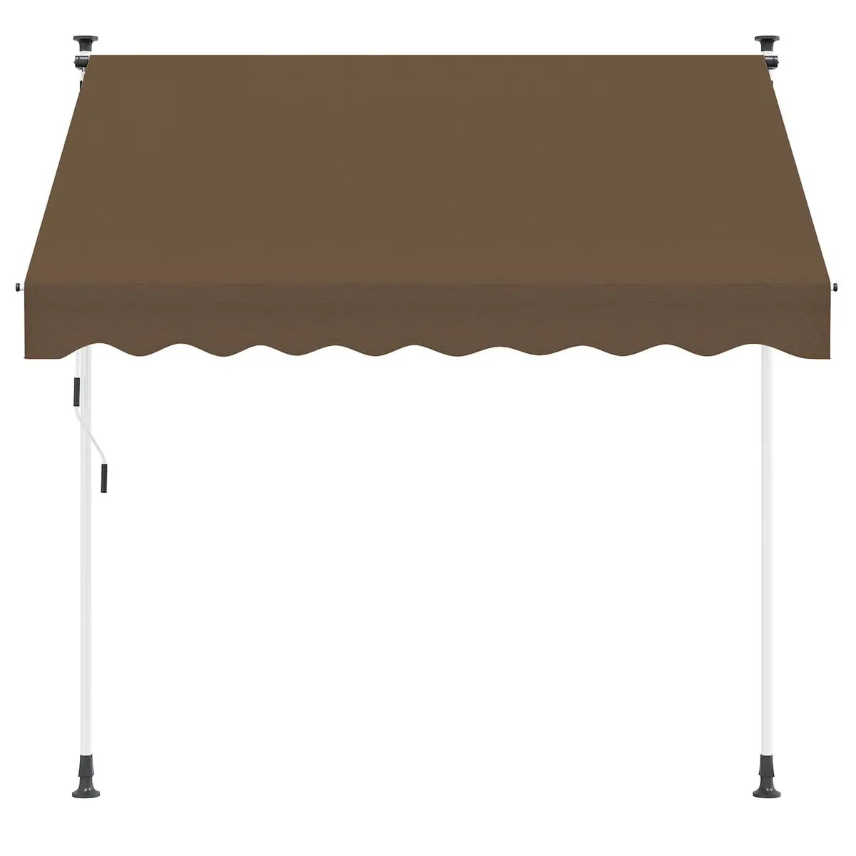 Manual Retractable Awning Durable PU-coated Fabric 300cm Outdoor Patio Garden Shade Sun Protection