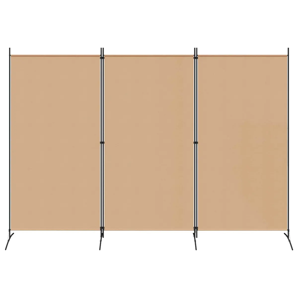 Room Divider 3-Panel Folding Privacy Screen Beige 260 x 180 cm