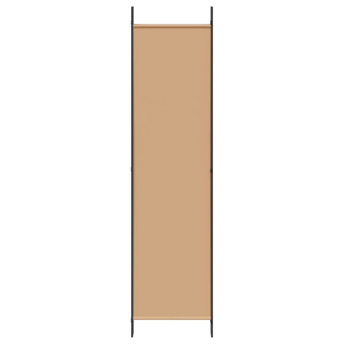 Room Divider 5-Panel Folding Privacy Screen Indoor Beige Fabric Partition Wall