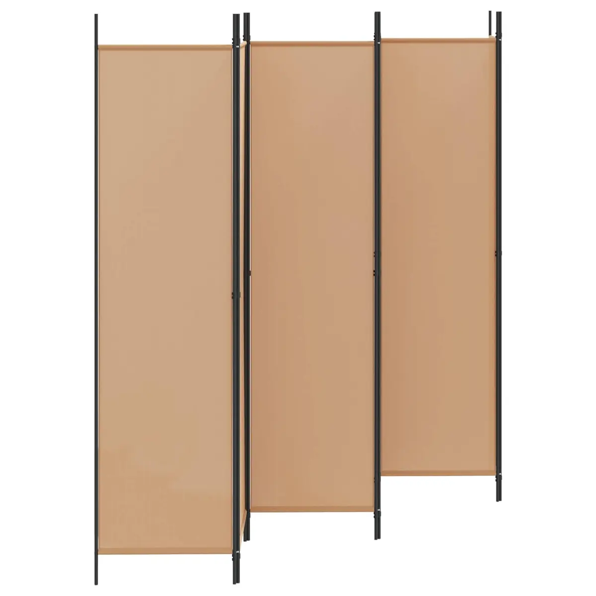Room Divider 6-Panel Folding Screen Indoor Privacy Partition Beige 300x200cm