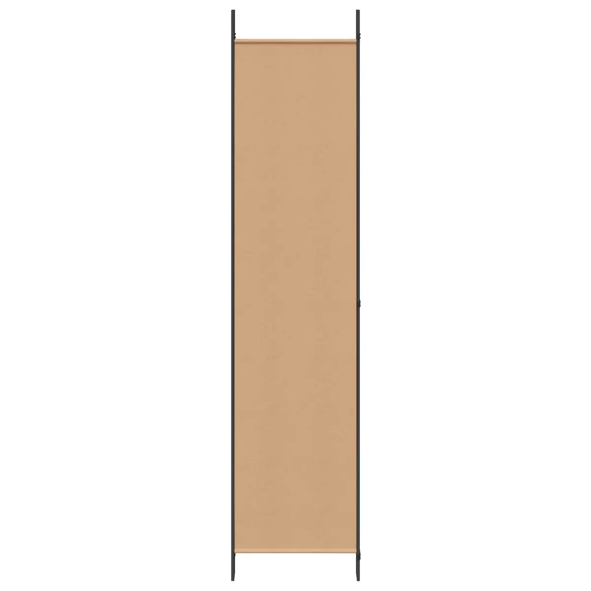 5-Panel Room Divider Beige Folding Privacy Screen 250 x 220 cm Fabric Partition