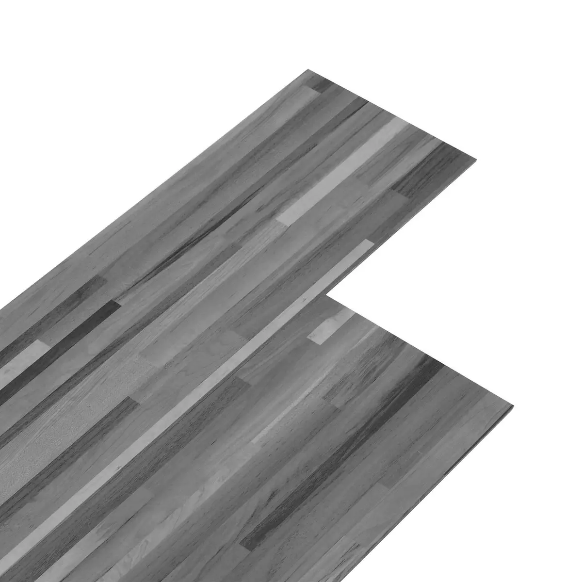 Self-Adhesive PVC Flooring Planks Grey Striped Indoor Home 36 Piece