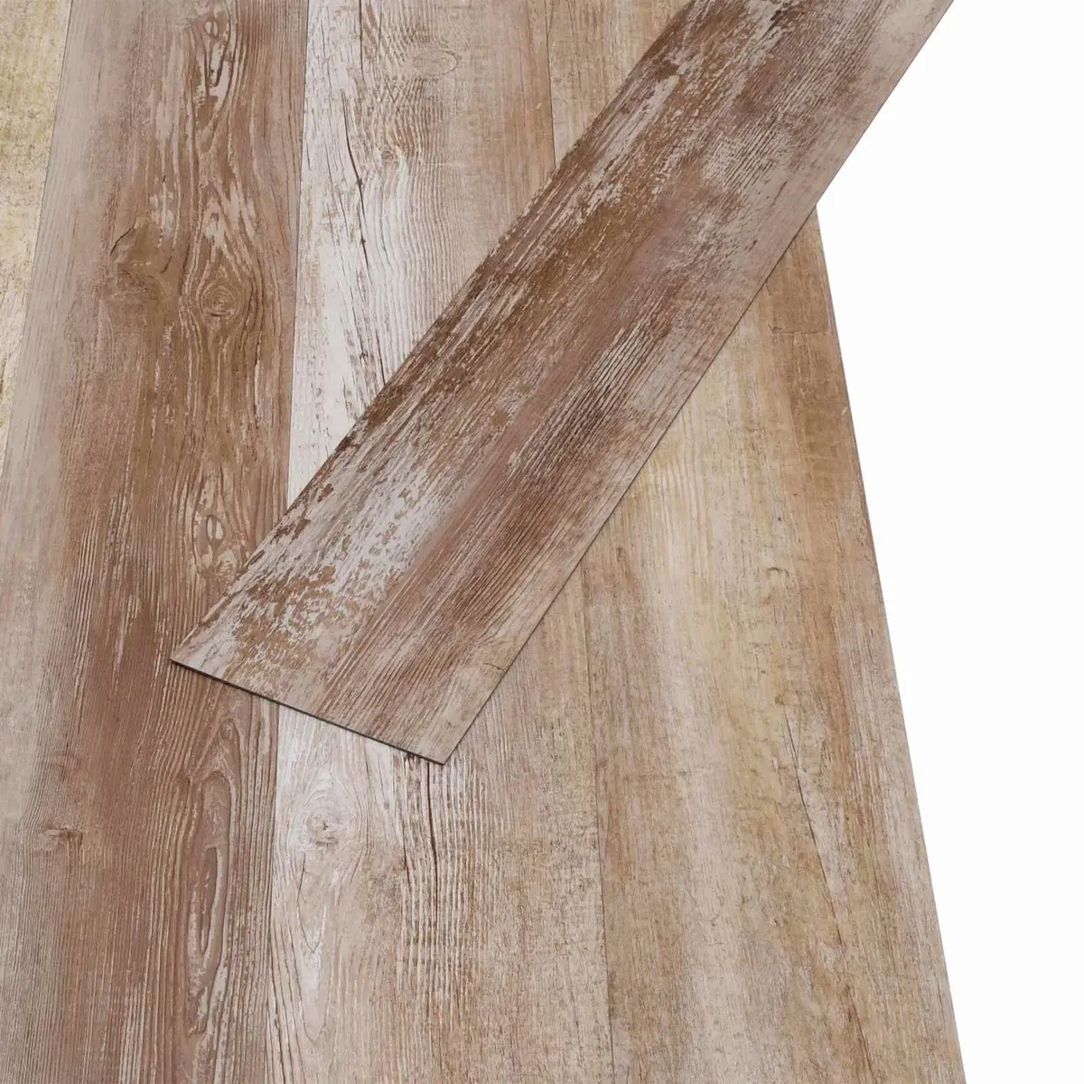 Self-Adhesive PVC Flooring Planks Wood Washed Brown 5.02 m² Indoor Laminate