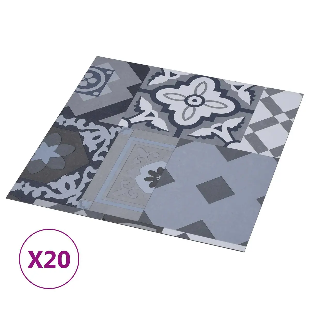 Self-Adhesive Flooring Planks 30.5 x 30.5 cm Wood Look Vinyl Floor Tiles Pattern