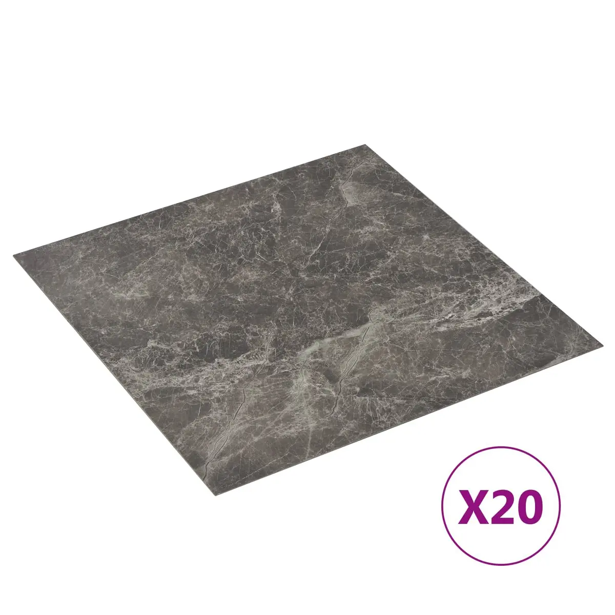 Self-Adhesive PVC Flooring Planks Wood Effect 30.5 x 30.5 cm 20 Piece
