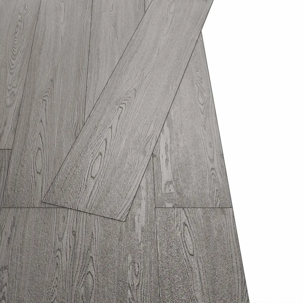 PVC Flooring Planks Self-Adhesive Dark Grey 18 Piece
