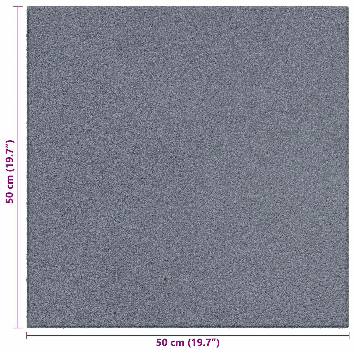 Fall Protection Tiles Grey 50 x 50 cm 6 Piece Outdoor Garden Play Area Rubber