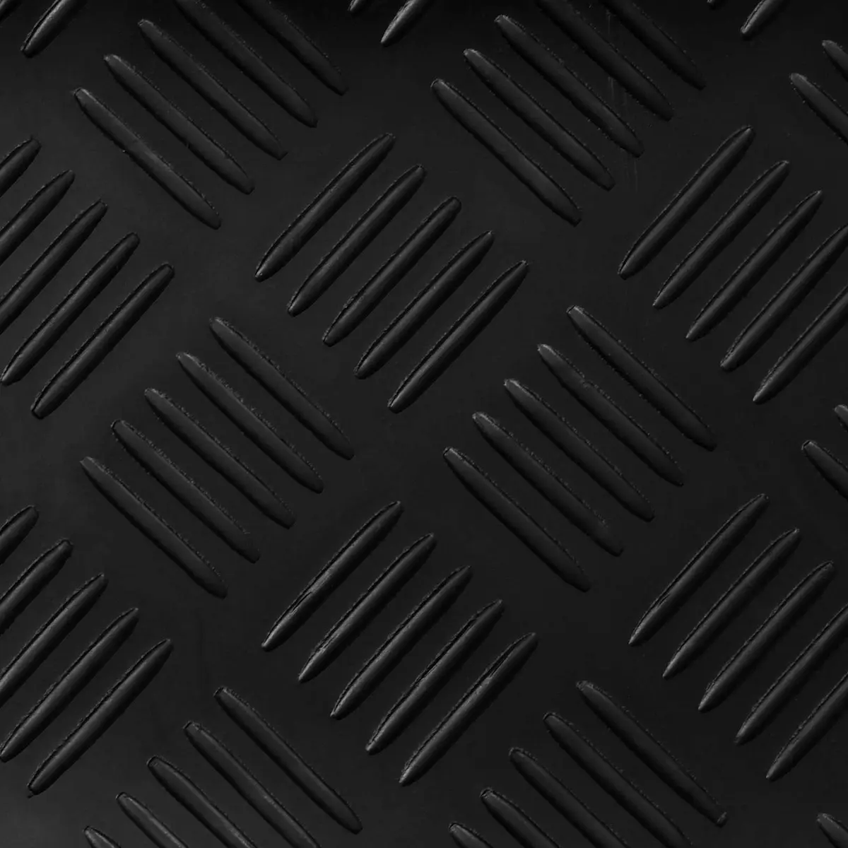 Rubber Floor Mat Flexible Durable 3mm Thickness Black Rectangular Outdoor Garden Patio Pathway