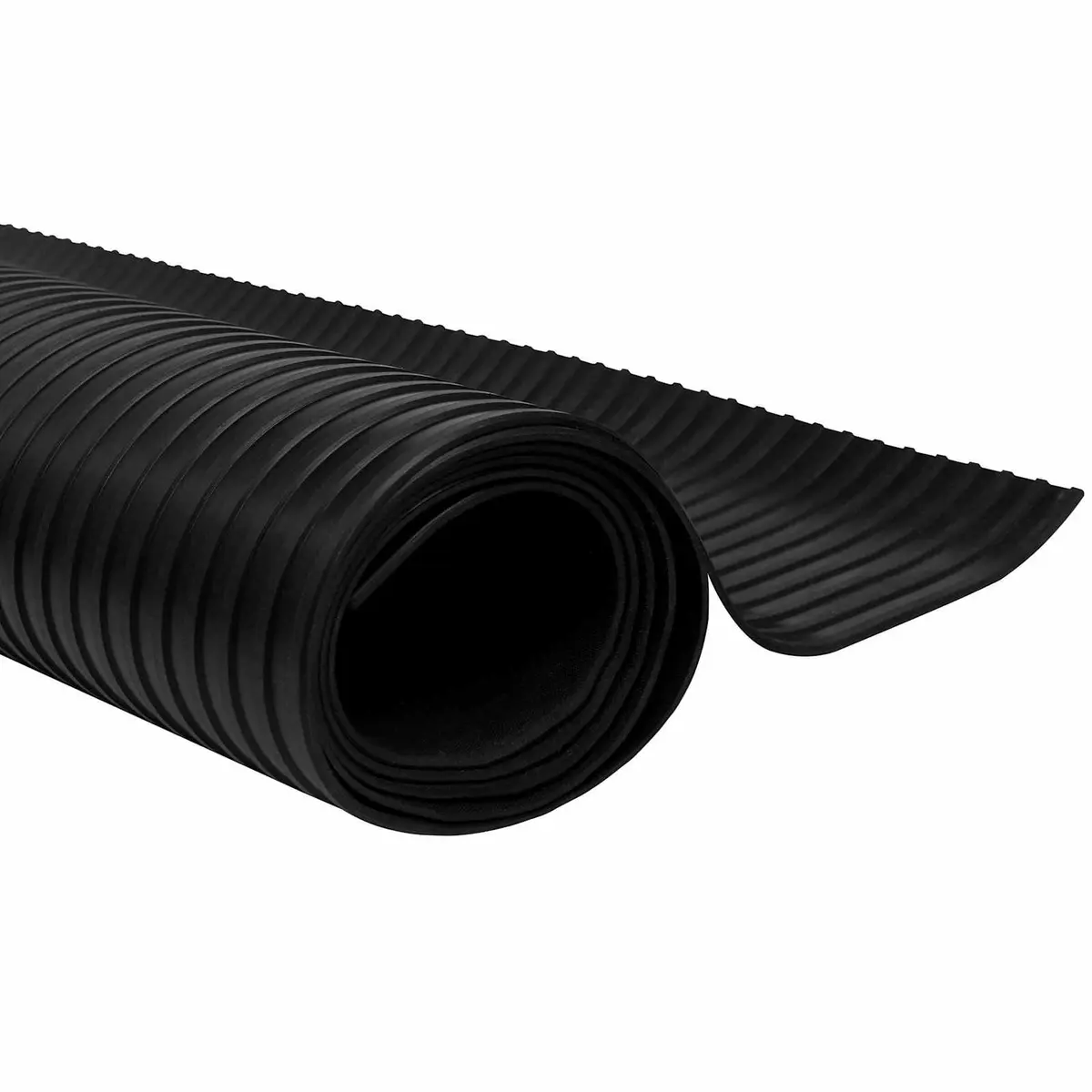 Rubber Outdoor Floor Mat Heavy-Duty 1x2m Black Durable for Garden and Patio